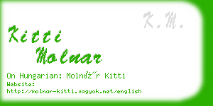 kitti molnar business card